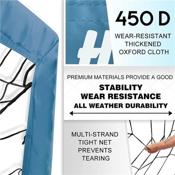 Kid Soccer Goal Portable Soccer Net Large Pop Up Soccer Goal Net with Carry Bag - Picture 3 of 7